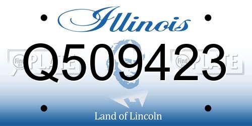 Q509423 Illinois License Plate