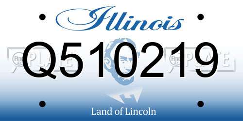 Q510219 Illinois License Plate