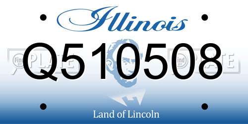 Q510508 Illinois License Plate