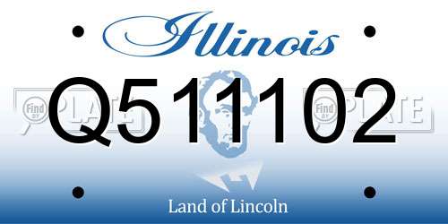 Q511102 Illinois License Plate