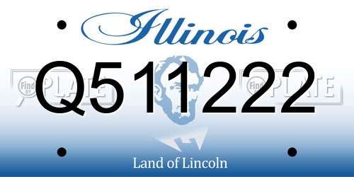 Q511222 Illinois License Plate