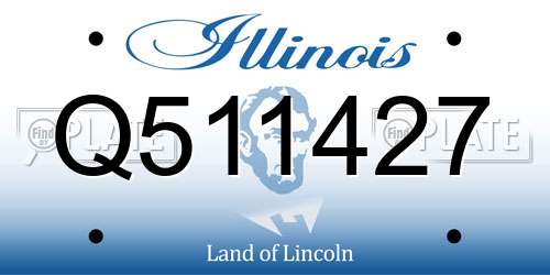 Q511427 Illinois License Plate