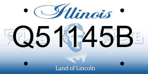 Q51145B Illinois License Plate
