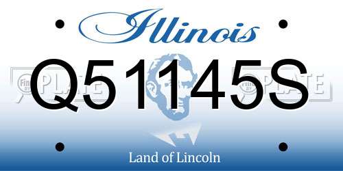 Q51145S Illinois License Plate