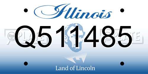 Q511485 Illinois License Plate