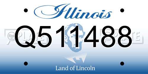 Q511488 Illinois License Plate