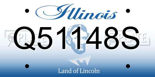 Q51148S Illinois License Plate