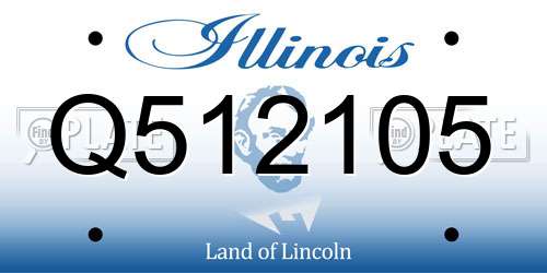 Q512105 Illinois License Plate