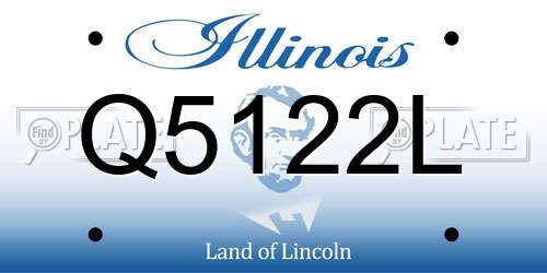 Q5122L Illinois License Plate