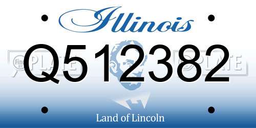 Q512382 Illinois License Plate