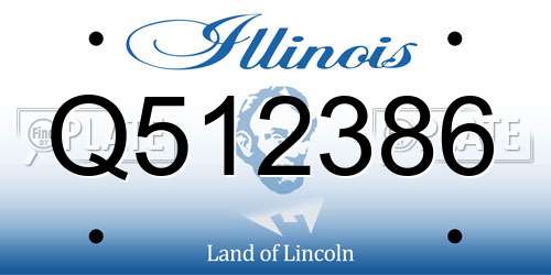 Q512386 Illinois License Plate