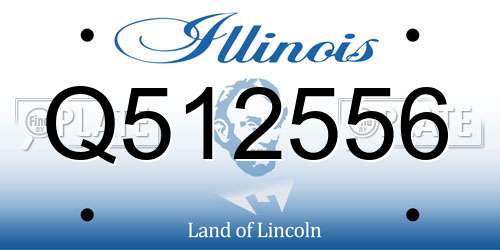 Q512556 Illinois License Plate