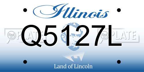 Q5127L Illinois License Plate