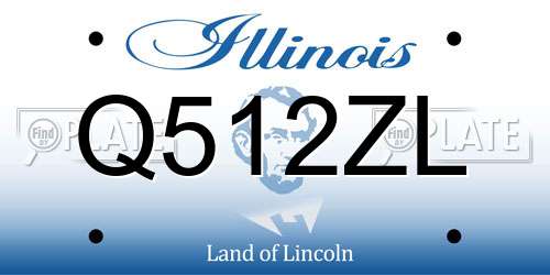 Q512ZL Illinois License Plate