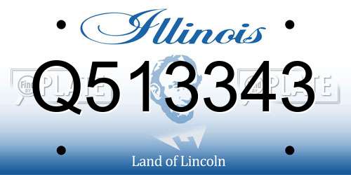 Q513343 Illinois License Plate