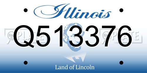 Q513376 Illinois License Plate