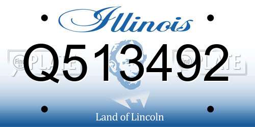 Q513492 Illinois License Plate