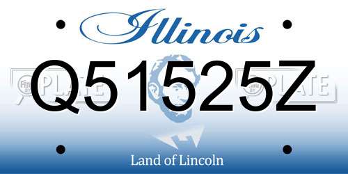 Q51525Z Illinois License Plate