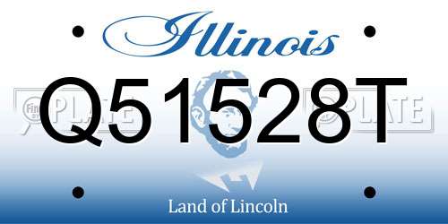 Q51528T Illinois License Plate