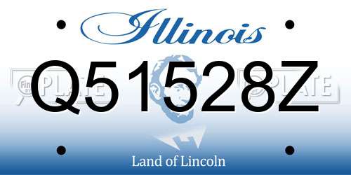 Q51528Z Illinois License Plate