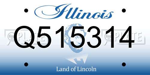 Q515314 Illinois License Plate
