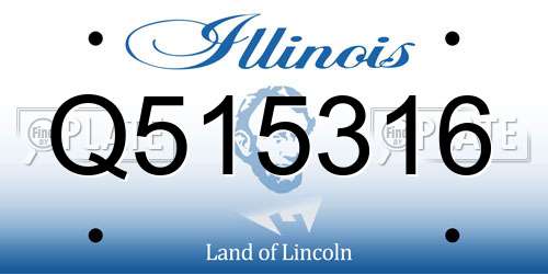 Q515316 Illinois License Plate
