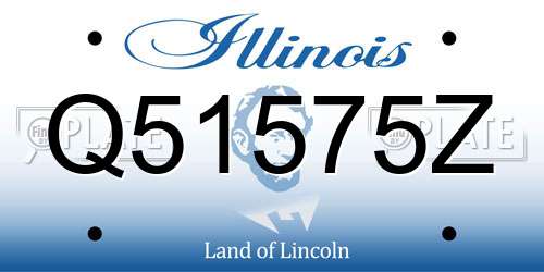 Q51575Z Illinois License Plate