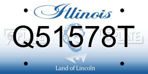 Q51578T Illinois License Plate