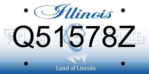Q51578Z Illinois License Plate