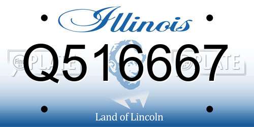 Q516667 Illinois License Plate