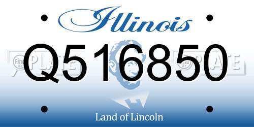 Q516850 Illinois License Plate