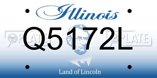 Q5172L Illinois License Plate