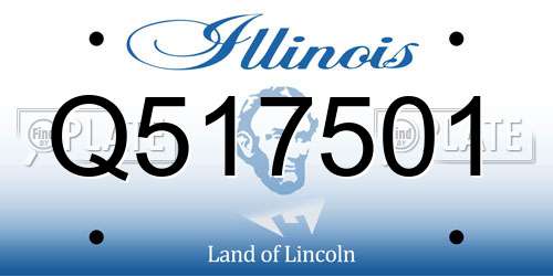 Q517501 Illinois License Plate