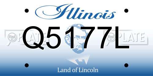 Q5177L Illinois License Plate