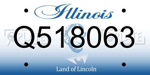 Q518063 Illinois License Plate