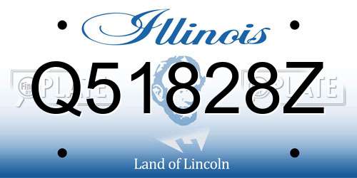Q51828Z Illinois License Plate