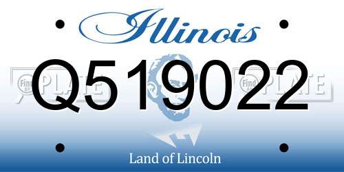 Q519022 Illinois License Plate