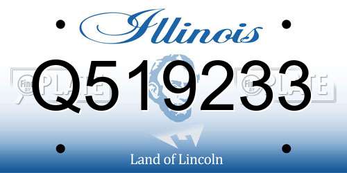 Q519233 Illinois License Plate