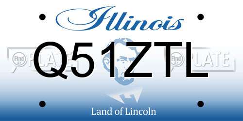 Q51ZTL Illinois License Plate