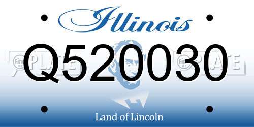 Q520030 Illinois License Plate