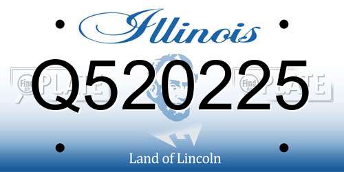 Q520225 Illinois License Plate