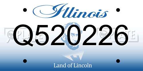 Q520226 Illinois License Plate