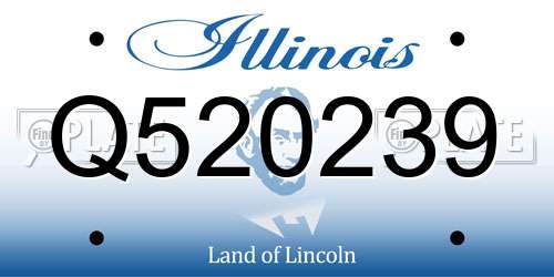 Q520239 Illinois License Plate