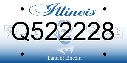 Q522228 Illinois License Plate