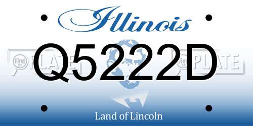 Q5222D Illinois License Plate