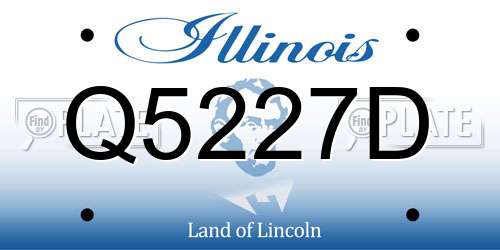 Q5227D Illinois License Plate