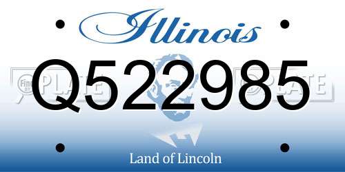 Q522985 Illinois License Plate