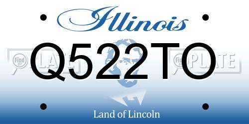 Q522TO Illinois License Plate