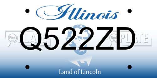 Q522ZD Illinois License Plate