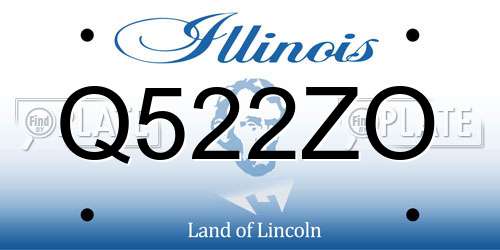 Q522ZO Illinois License Plate